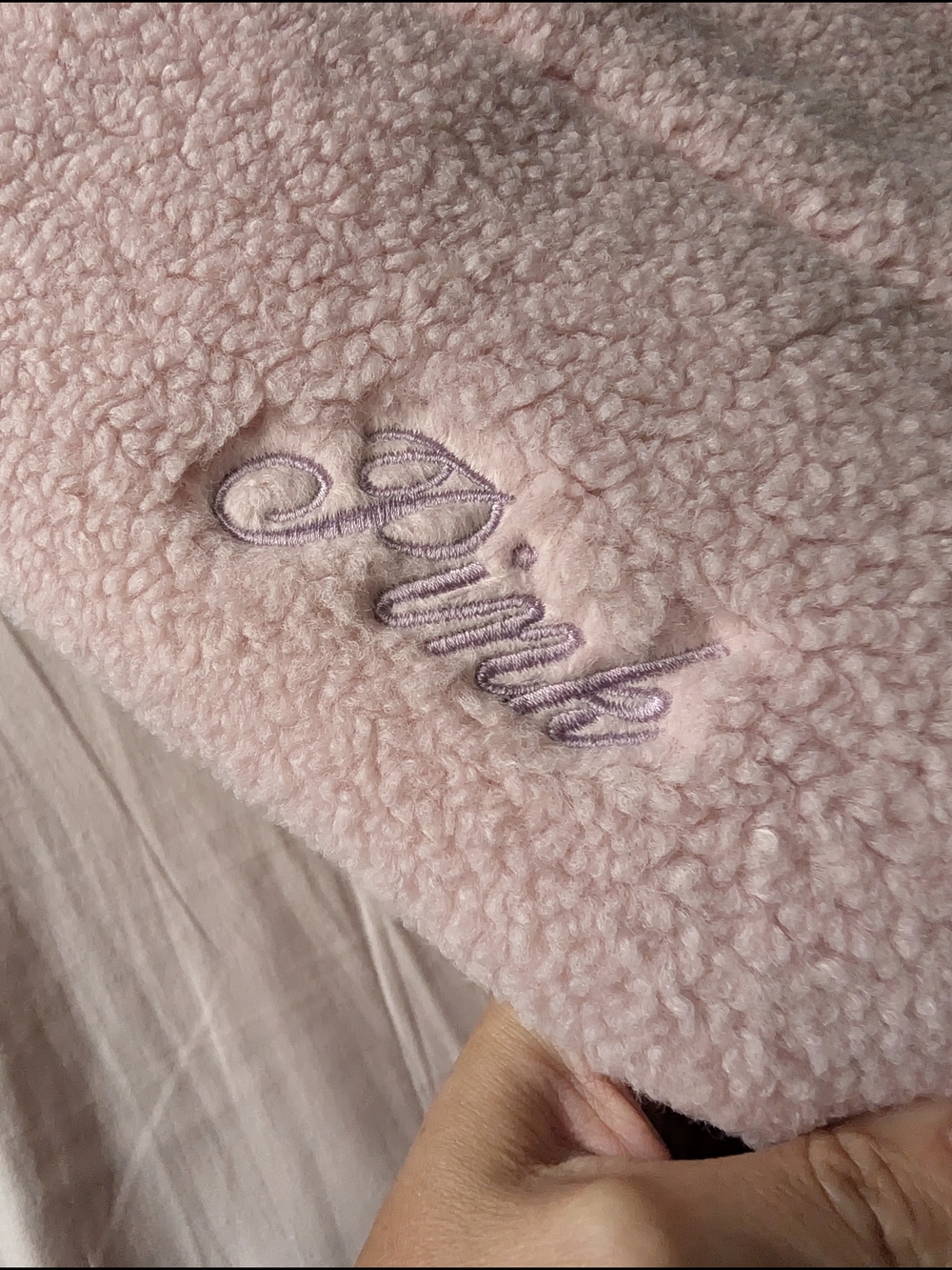 Pink Sherpa Tote Bag - Soft Plush - Picture 2 of 4